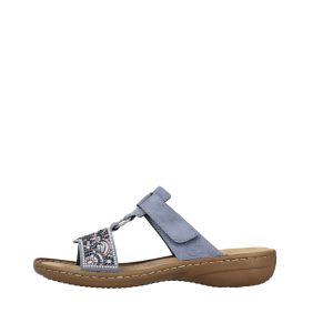 Papuci dama RIEKER 608K2-12 Bleu