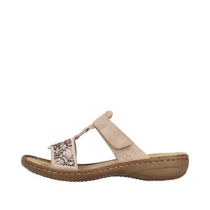 Papuci dama RIEKER 608K2-31 Bej