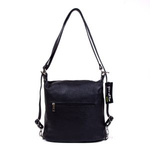 Geanta-Rucsac Piele PRETTA 9160 Neagra