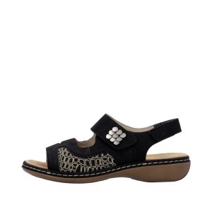 Sandale dama RIEKER 65989-01 Negre